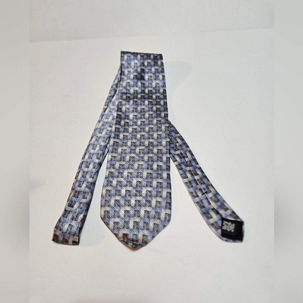 Stafford Men's All Silk Neck Tie Blues & Gray Size 3.75 x 58
